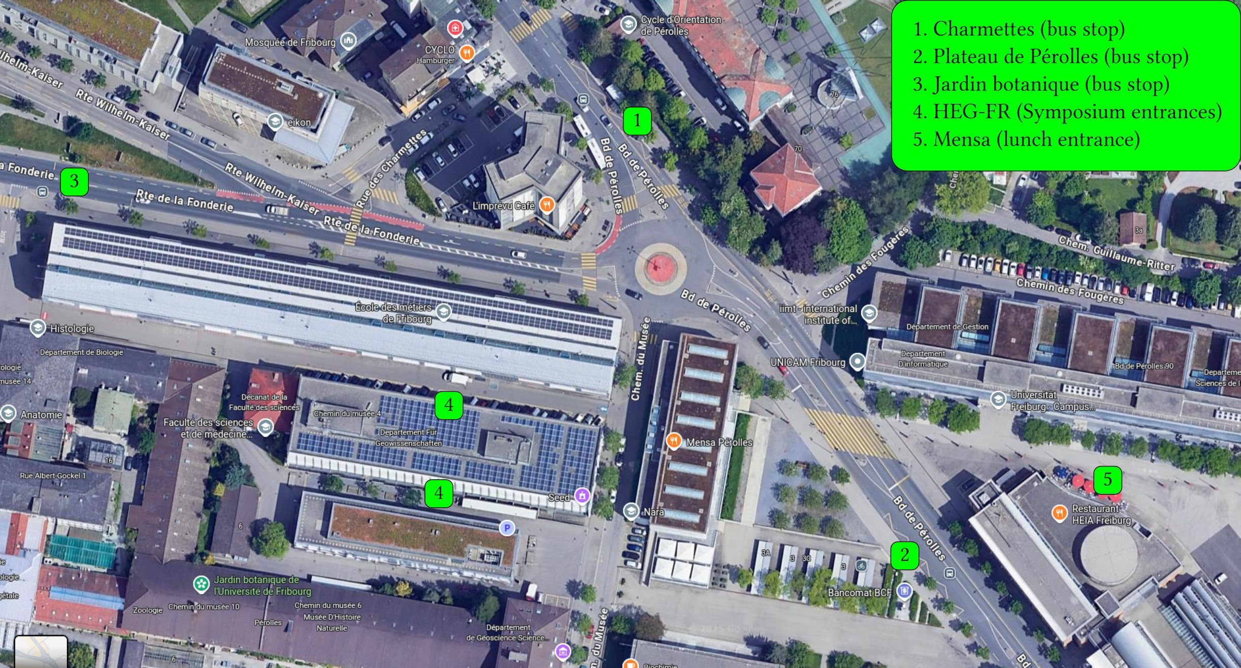 Local map around the Symposium venue